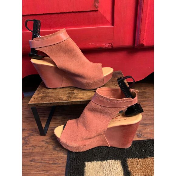 Kork-Ease 8M Nero K35826 Rust Color Full Grain Leather 4" Wedge Heel Shoes EUC - Picture 2 of 6